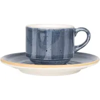 Bonna Aura Dusk - Tasses à espresso et soucoupes - 80 cc - Porcelaine - set de 6 pièces