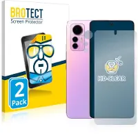 BROTECT Protection Clair (2 pcs, Xiaomi 12 Lite), Téléphone portable : film de protection, Transparent