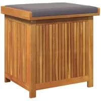 vidaXL Coffre à coussins d'extérieur 60x50x61 cm bois massif acacia