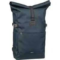 Sandqvist - Sac à dos 23L - Icon Rolltop Backpack 14" Navy en Cuir