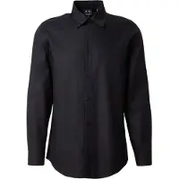 Armani Exchange pour homme. XM002263AF13131FC305 Logo Jaquard Shirt black (XS), Noir, Casuel, Coton, Classique, Manche longue
