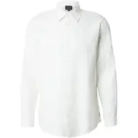 Armani Exchange pour homme. XM002263AF13131F0206 Chemise Diagonal Lettering J white (L), Blanc, Casuel, Coton, Manche longue