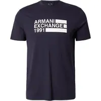 Armani Exchange pour homme. XM002788AF10356UB101 T-shirt blanc bleu (M), Casuel, Coton, Manche courte