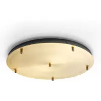 Gea Luce Rosace Circulaire Alice B T/6 Pour 6 Points Lumineux En Métal Finition Laiton Avec Bornier Et Presse-Étoupes Inclus - Componenti