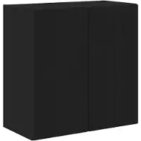 vidaXL Meuble mural pour télévision, 59,5 x 31 x 60 cm, noir, fabriqué en panneaux de particules