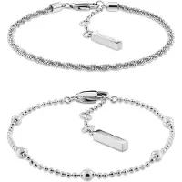 Calvin Klein Layered Bracelet Argenté Femme