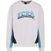 Ecko unltd. Sweat-shirt 'Drap' bleu / noir / blanc
