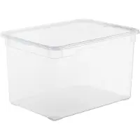 Rotho Boîte de rangement plastique SUNDIS Clear box maxi 46l transparent