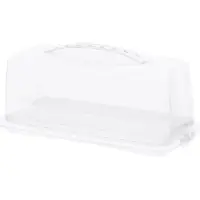 Rotho Boîte de rangement rectangulaire - - 1722501100 - Transparent/Blanc - Polypropylène (PP) - 36 x 16,5 x 16,5 cm