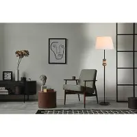 Naeve Lampe sur pied "ELINA" / noir / marron