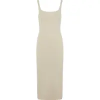 Urban Classics Basic Long Cotton Jersey Sleeveless Dress Beige XL Femme