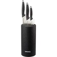 Samura Collection GOLF : Bloc de couteaux de cuisine japonais en acier de première qualité avec couteaux d'office, couteaux d'office et couteaux de chef pour l'excellence culinaire