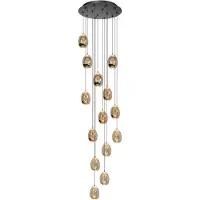 Highlight Suspension Golden Egg noir 14 lumières