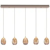 Highlight Lampe pendante de salle à manger Champagne Egg 5 lumières
