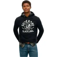 Superdry Black Label Hoodie Noir L Homme