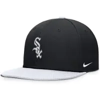 Nike Mlb Chicago White Sox Youth Dri-fit Pro Structured Square Bill Junior Cap Noir Enfants