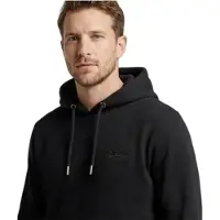 Superdry Homme Sweat à Capuche Logo Vintage Brodé Black Taille: XL