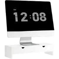 SoBuy Meuble de bureau - - Support ordinateur portable / écran - 47 x 18 x 11 cm - Blanc