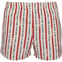 Karl kani Shorts de bain rouge / noir / blanc
