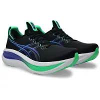 Asics Chaussure de course 'Gel-Nimbus 28' bleu / aqua / vert fluo / noir