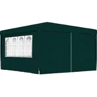 Syfax Tente de réception et parois latérales 4x4 m Vert 90 g/m²