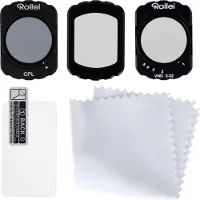 Rollei DJI Osmo Pocket 3 Cinema Filter Set 3-in-1, Caméra d'action : accessoires, Transparent, Gris