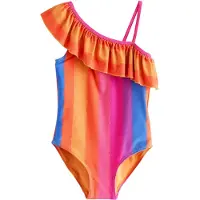 Next Maillot de bain bleu marine / lavande / orange foncé / fuchsia