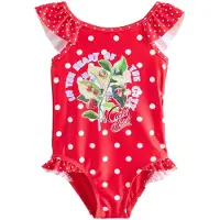 Next Maillot de bain vert clair / violet clair / rouge / blanc