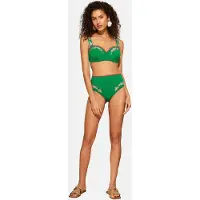 Love & roses Bas de bikini vert / rose