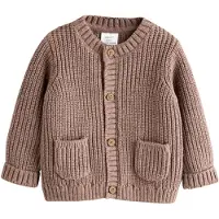 Next Cardigan marron / blanc