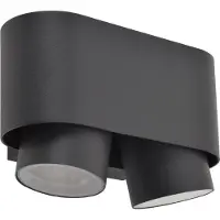 Lutec Applique extérieure Cypress fonte d'aluminium anthracite IP44 orientable 2xGU10