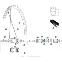 Mavic Rayons Arrière Droits Ksyrium Disc 2018 12 Unités