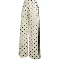 Adidas Originals Pantalon 'SATIN POLKA DOTS WIDE LEG' noir / blanc