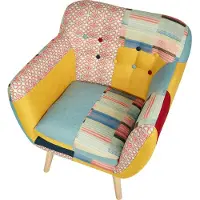 Beliani Fauteuil rembourré multicolore MELBY
