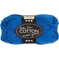 Creativ Company Pelote de fil de coton - - Cotton Maxi - 80-85 m - 50 g - Bleu Cobalt