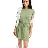 Roxy Sunny Expedition Solid Short Sleeve Dress Vert M Femme