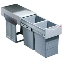 Hailo Tandem 7 K. Collecteur de déchets, gris clair. - Poubelle