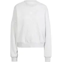 Adidas Sweat de sport 'ESSENTIALS SMALL LOGO FEEL COZY' gris chiné / blanc