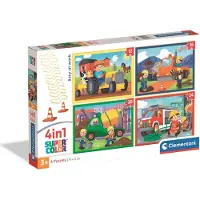 Clementoni CLE puzzle 4en1 SuperKolor Occupé au travail 21741