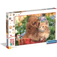 Clementoni Puzzle CLE 104 maxi SuperKolor Amis mignons 25763