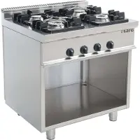 Saro Cuisinière à gaz à fond ouvert, modèle E7/Kupg4Ba, dimensions : L 800 x P 700 x H 850