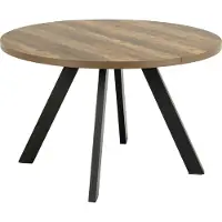 Ebuy24 Zalida table de salle à manger Ø120cm, 210cm extensible naturel.