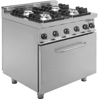 Saro Cuisinière à gaz avec four électrique, modèle E7/Kupg4Le, dimensions : L 800 x P 700 x H 850