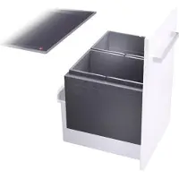 Hailo Collecteur de déchets 3631681 XL Inset 600 28/28 Triple-XL 2x 28 litres