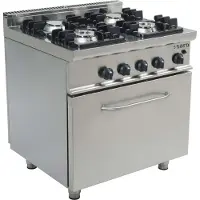 Saro Cuisinière à gaz avec four à gaz, modèle E7/Kupg4Lo, dimensions : L 800 x P 700 x H 850
