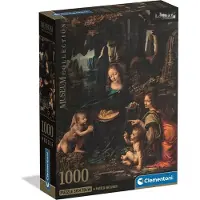 Clementoni - Puzzle Muzealne 1000el. The Virgin of the Rocks - Premium Jako