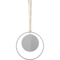Blomus Set mit 4 KITAI-Ornamenten, Kreisen, Silber (4x)