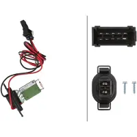 Hella Résistance ventilateur intérieur 12 V 7 broches pour entre autres RENAULT SCÉNIC
