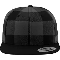 Flexfit Casquette 'CHECKED FLANELL' gris foncé / noir