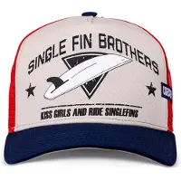 Coastal Casquette beige clair / bleu marine / rouge sang